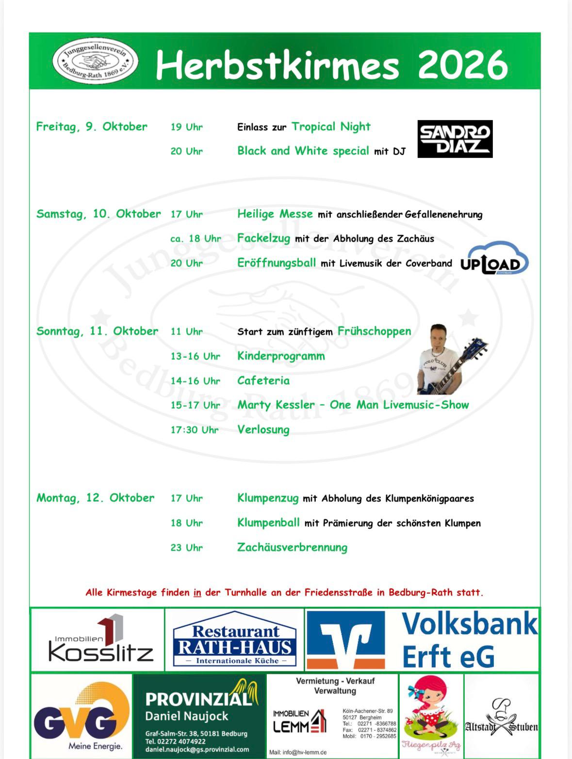 Herbstkirmes Festfolge